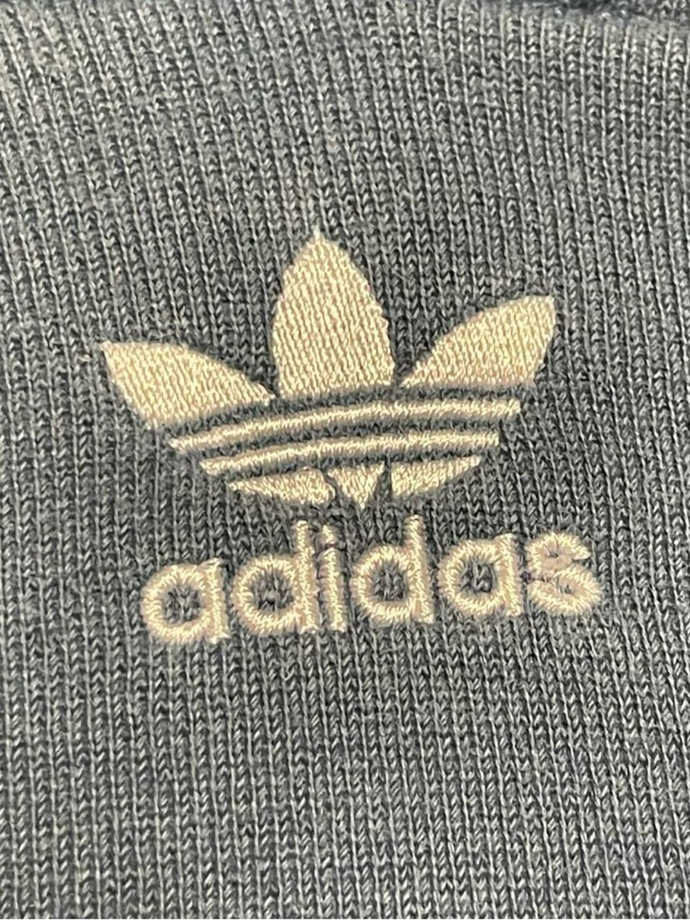 Adidas Cropped Hoodie Womens Sz 6 Small Navy Blue Boxy Sweatshirt 3 Stripe Logo - Picture 3 of 8